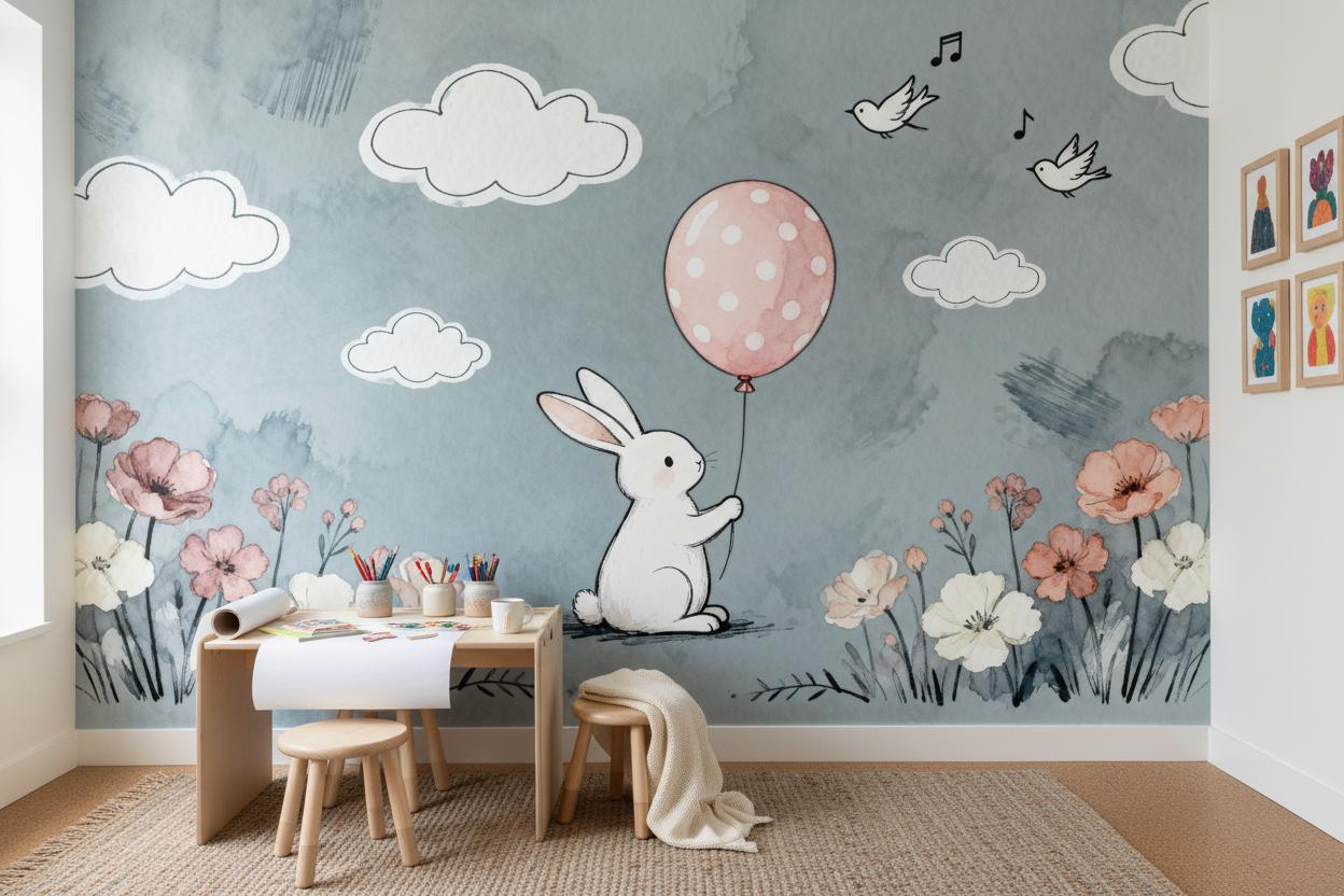 Papel de Parede Infantil com D - Baby Nursery Peel And Stick Wallpaper avaliação e preço