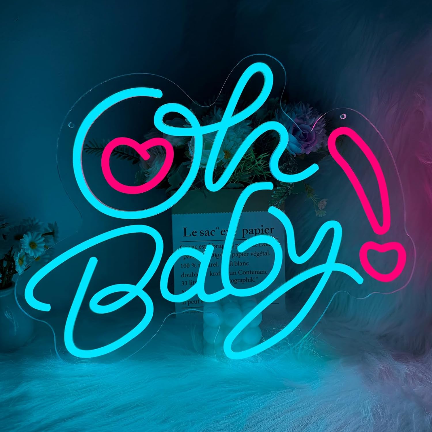 Letreiro de Neon LED 'Oh Baby' - Baby Nursery Wall Lights avaliação e preço