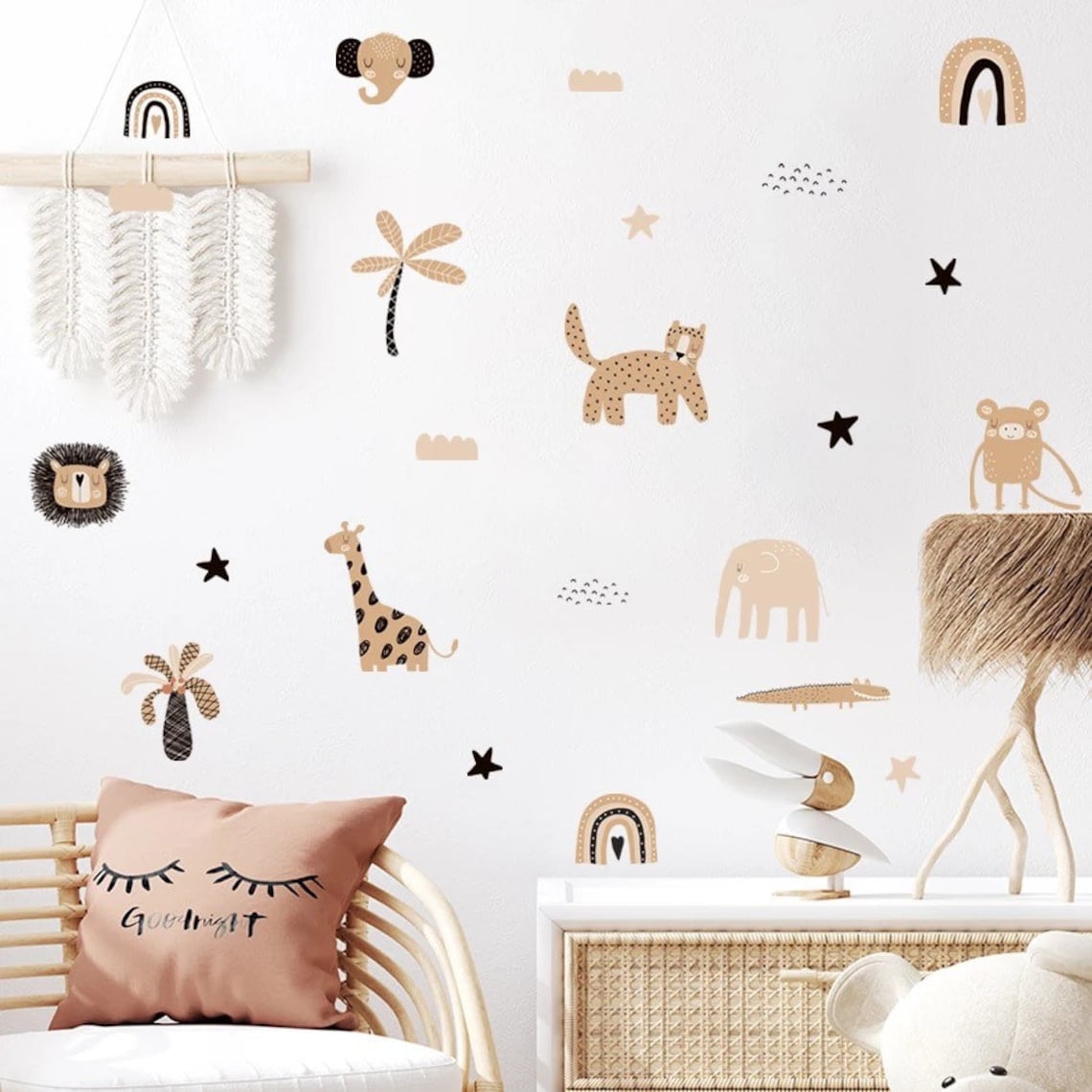 Adesivos de Parede Boho com Ar - Baby Nursery Decor Girl avaliação e preço